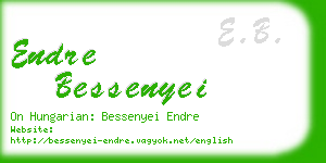 endre bessenyei business card